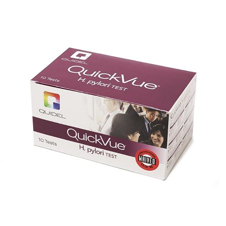 Test Kit Rapid QuickVue® H. Pylori gII™ Infectious Disease Immunoassay Whole Blood / Serum / Plasma Sample 10 Tests CLIA Waived (10/KT) by Quidel Corporation  ID 0W009